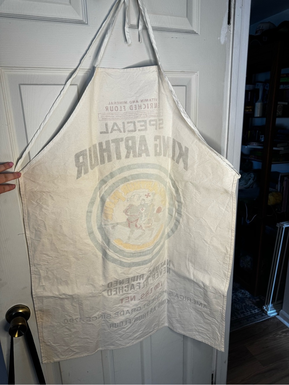 Vintage King Arthur Flour Advertising Apron Canvas Farmhouse Baking Kitchen - Picture 3 of 3